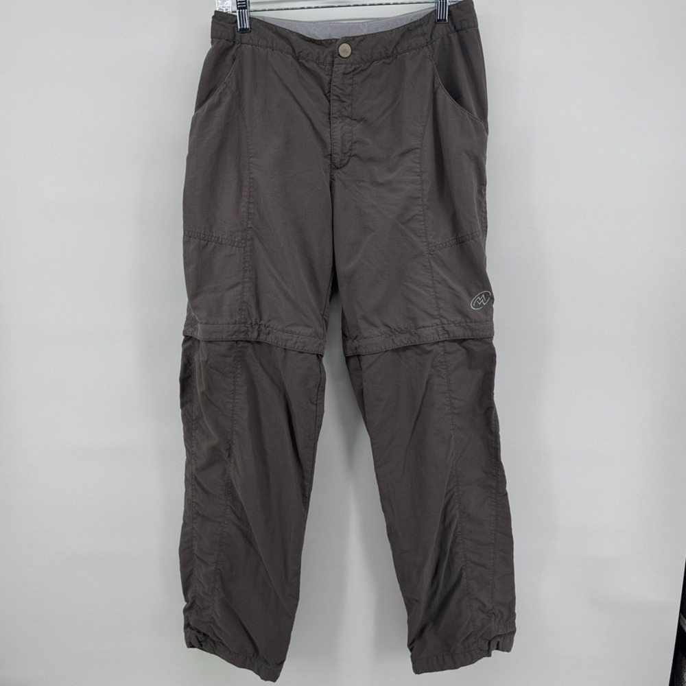 Cloudveil Women's Sz 10 Hiking Pants Brown Convertible Zip-Off 100% Nylon 31x32